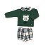 Conjunto pantalón cuadros jersey oso 